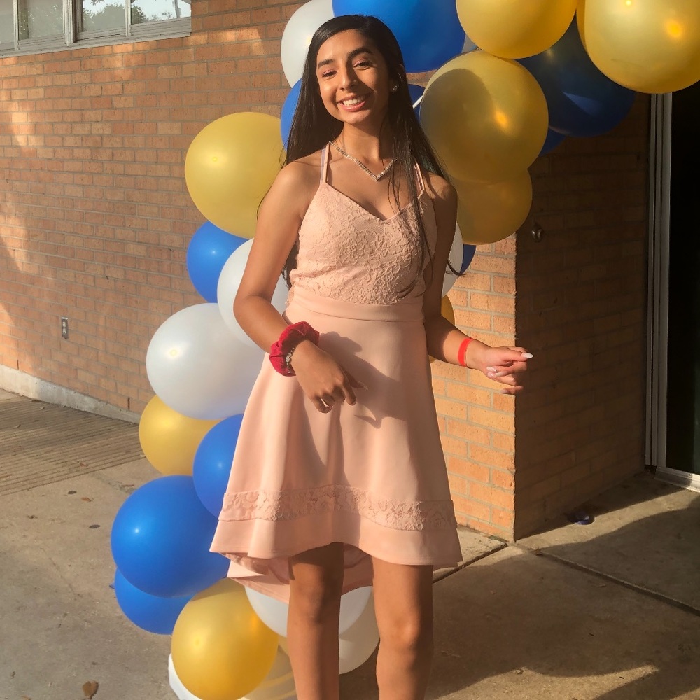 Baby Pink Homecoming Dress